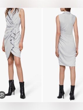 All Saints Cancity Wrap Gathered Dress - 10